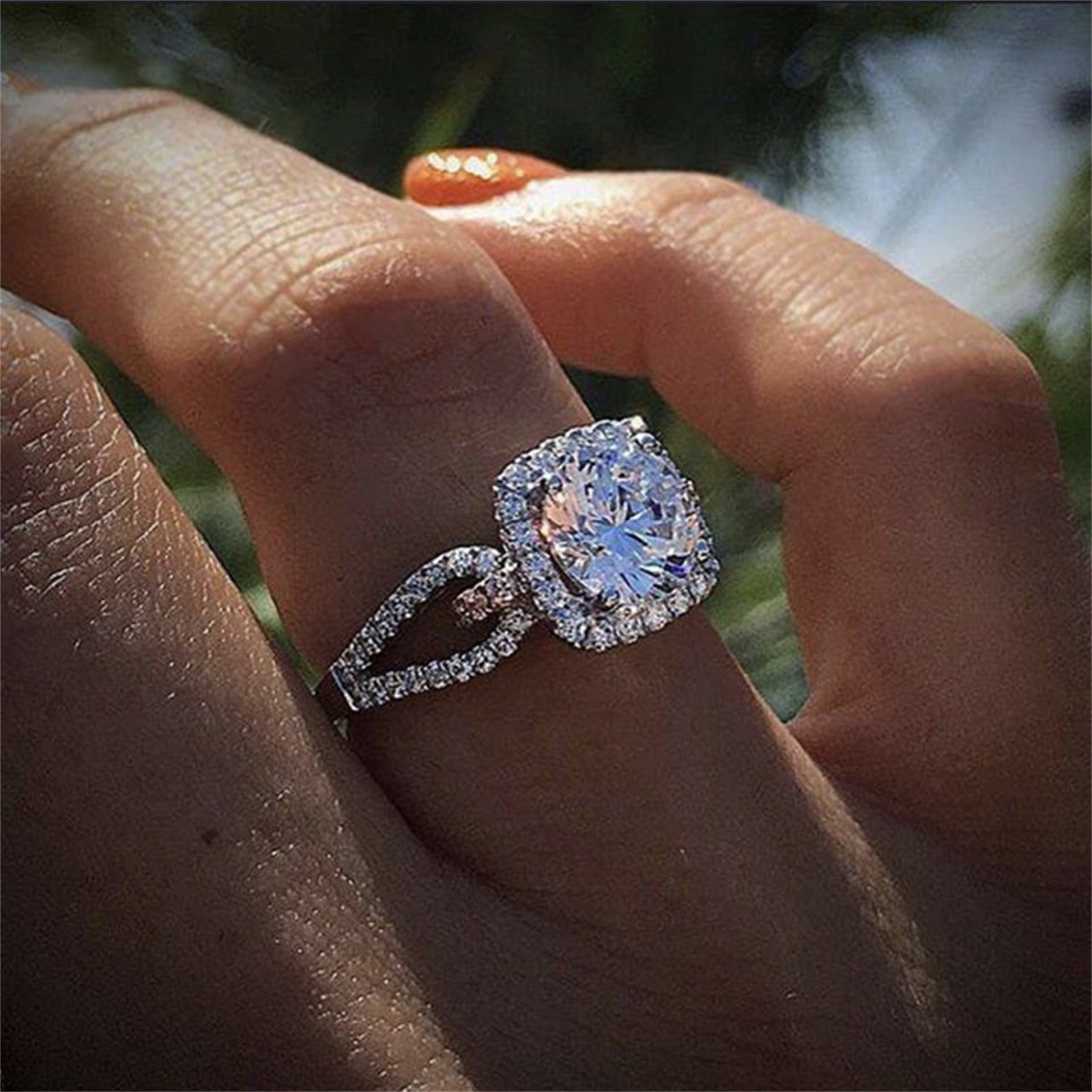 Stainless Steel Elegant Crown Princess Ring For Women Wedding Jewelry  Engagement Rings Bague - AliExpress